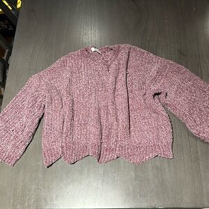 Women’s She + Sky Woven Sweater - size Small - pink